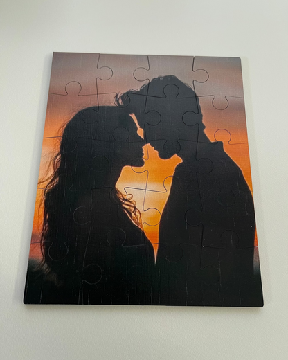 Puzzle personalizat din lemn cu poza ta – Cadou romantic