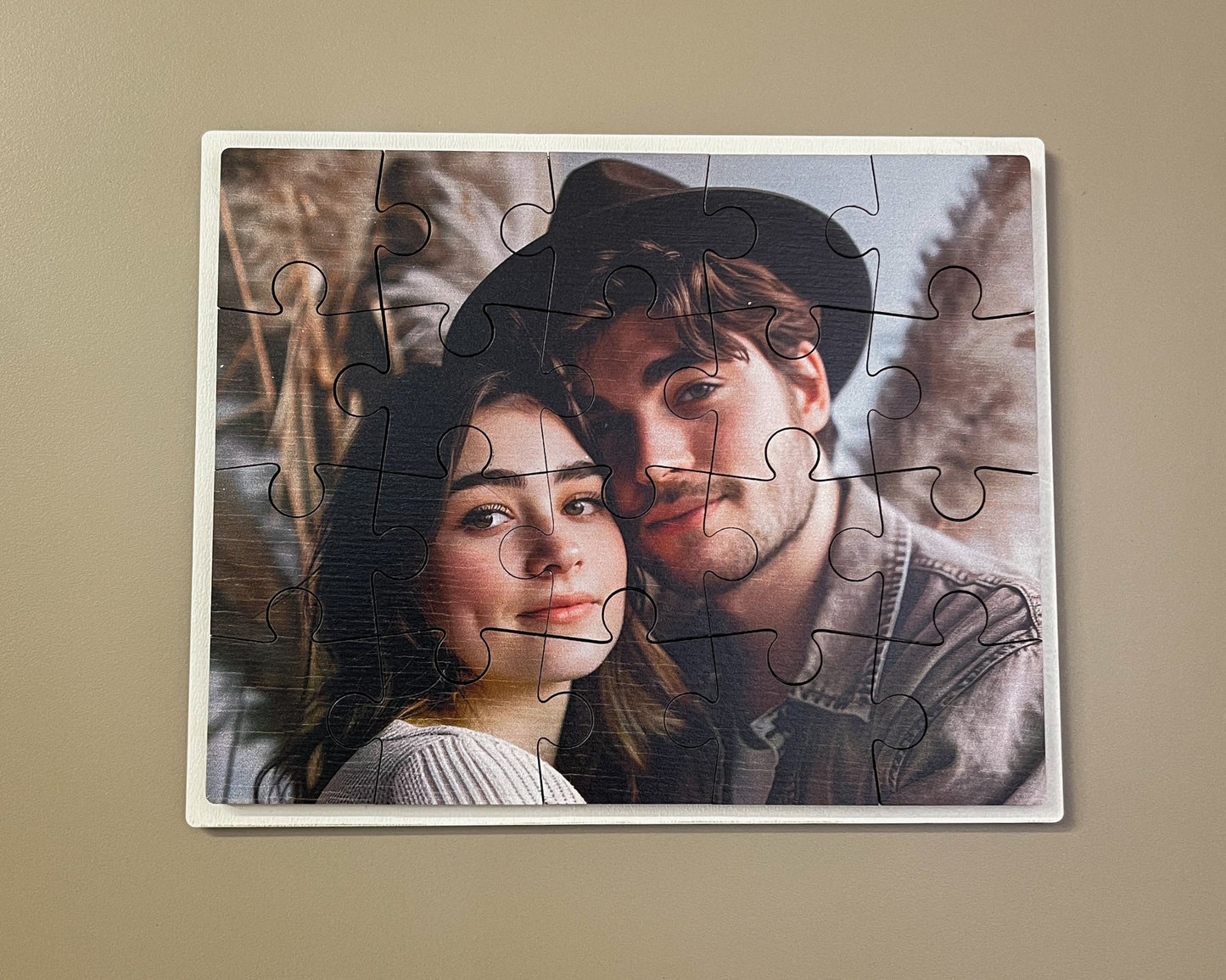 Puzzle personalizat din lemn cu poza ta – Cadou romantic