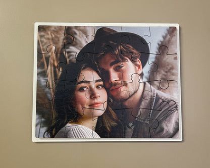 Puzzle personalizat din lemn cu poza ta – Cadou romantic