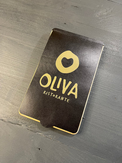 Suport personalizat pentru bonuri din lemn și piele | Suport pentru nota de plată la restaurant | Carnet de cecuri personalizat | Suport premium pentru chitanțe